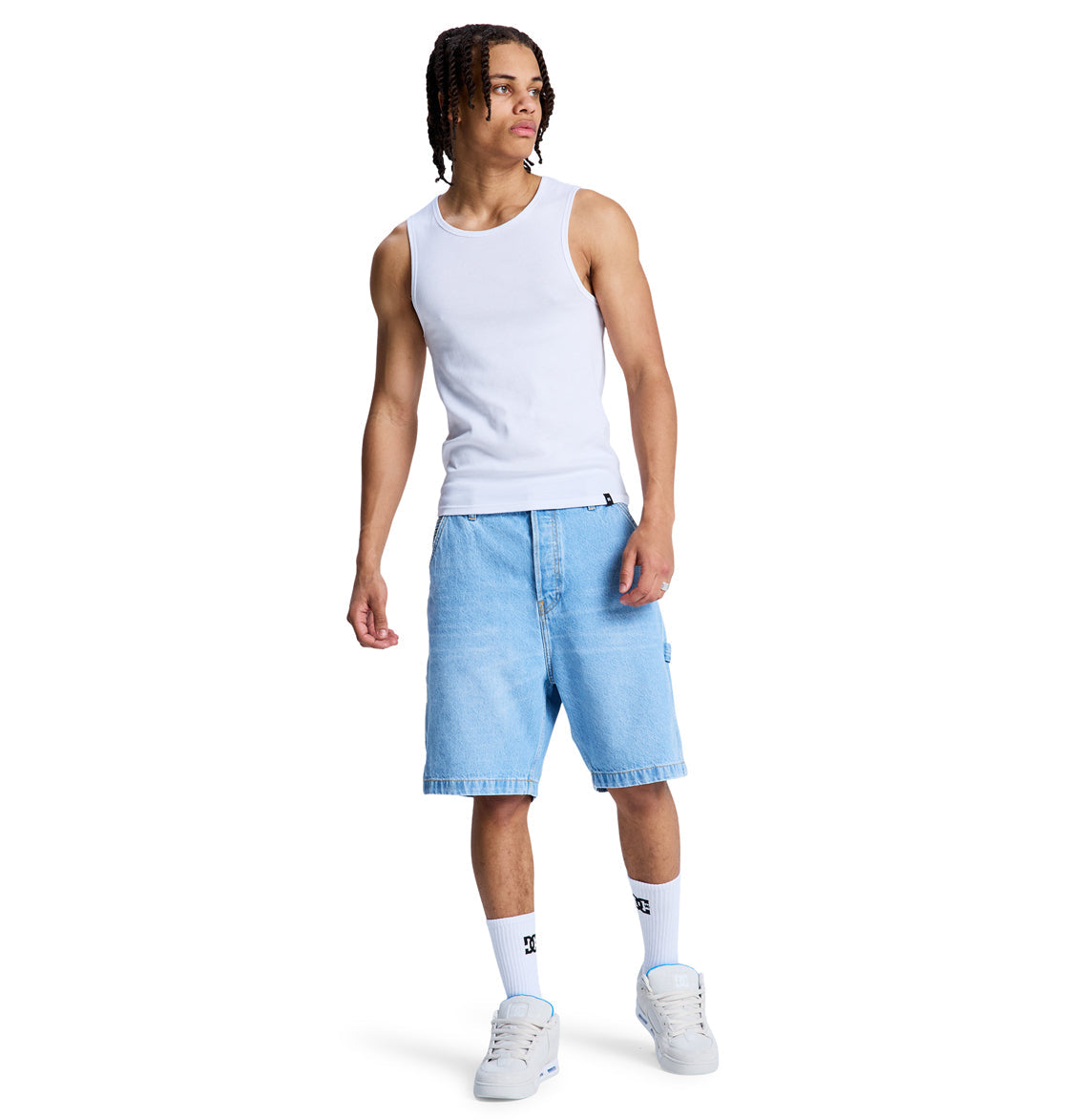 Men's Baggy Denim Carpenter Short - Indigo Light | DC Shoes