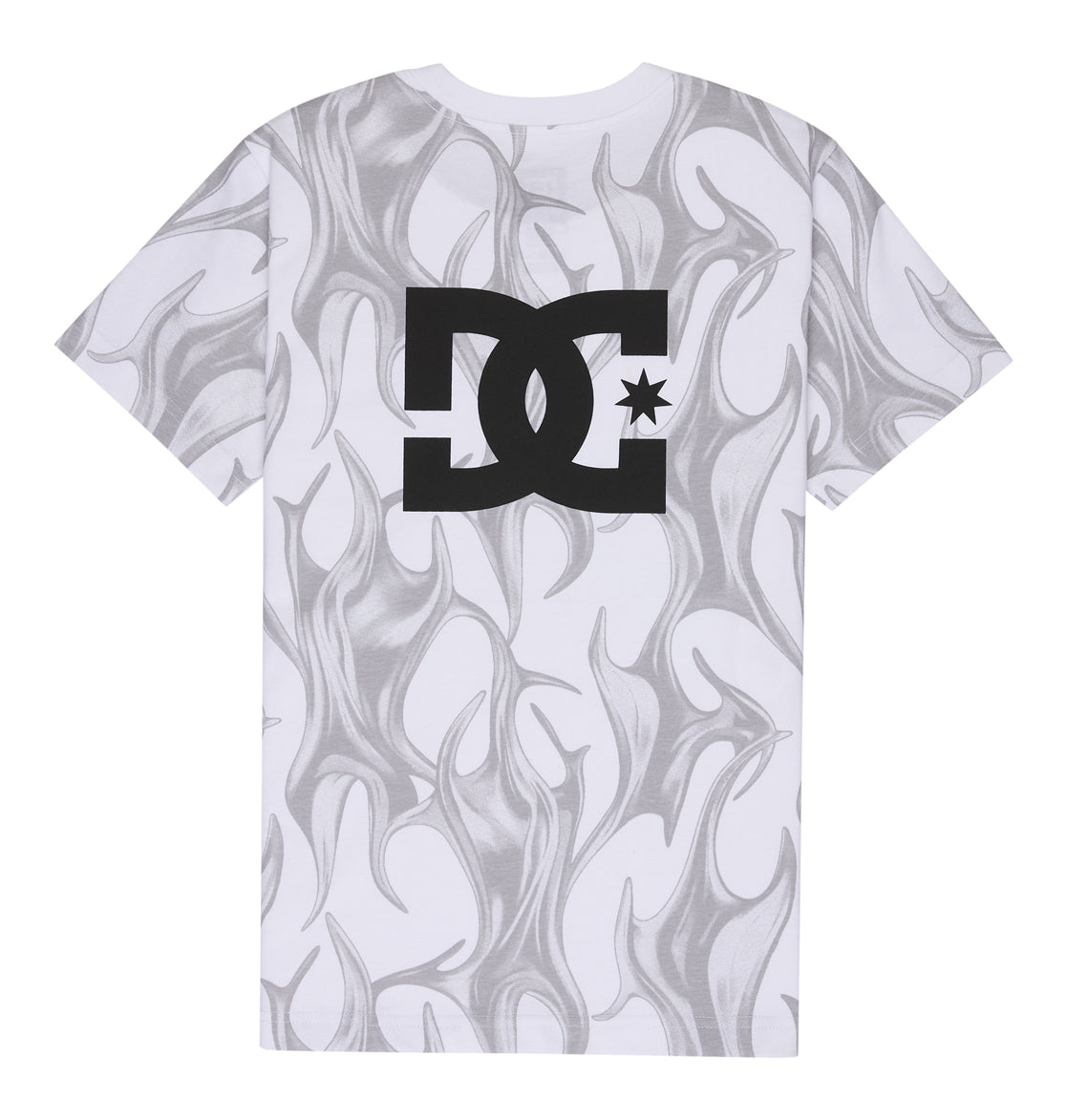 Kids' DC Liquid Fuego Heritage Short Sleeve Shirt - White | DC Shoes