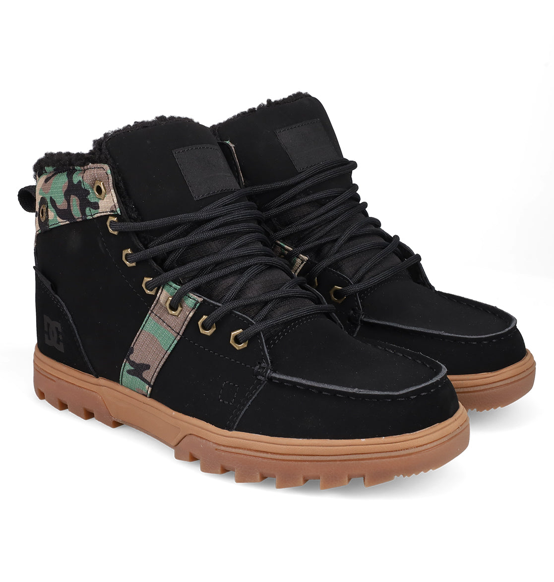 Men's Woodland Winter Boots - Black/Camo/Gum | DC Shoes
