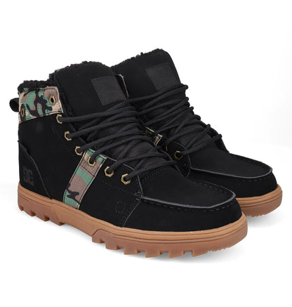 Men's Woodland Winter Boots - Black/Camo/Gum | DC Shoes