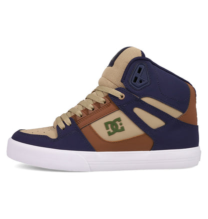 Men's Pure High Top WC Shoes - Navy/Tan/Brown | DC Shoes
