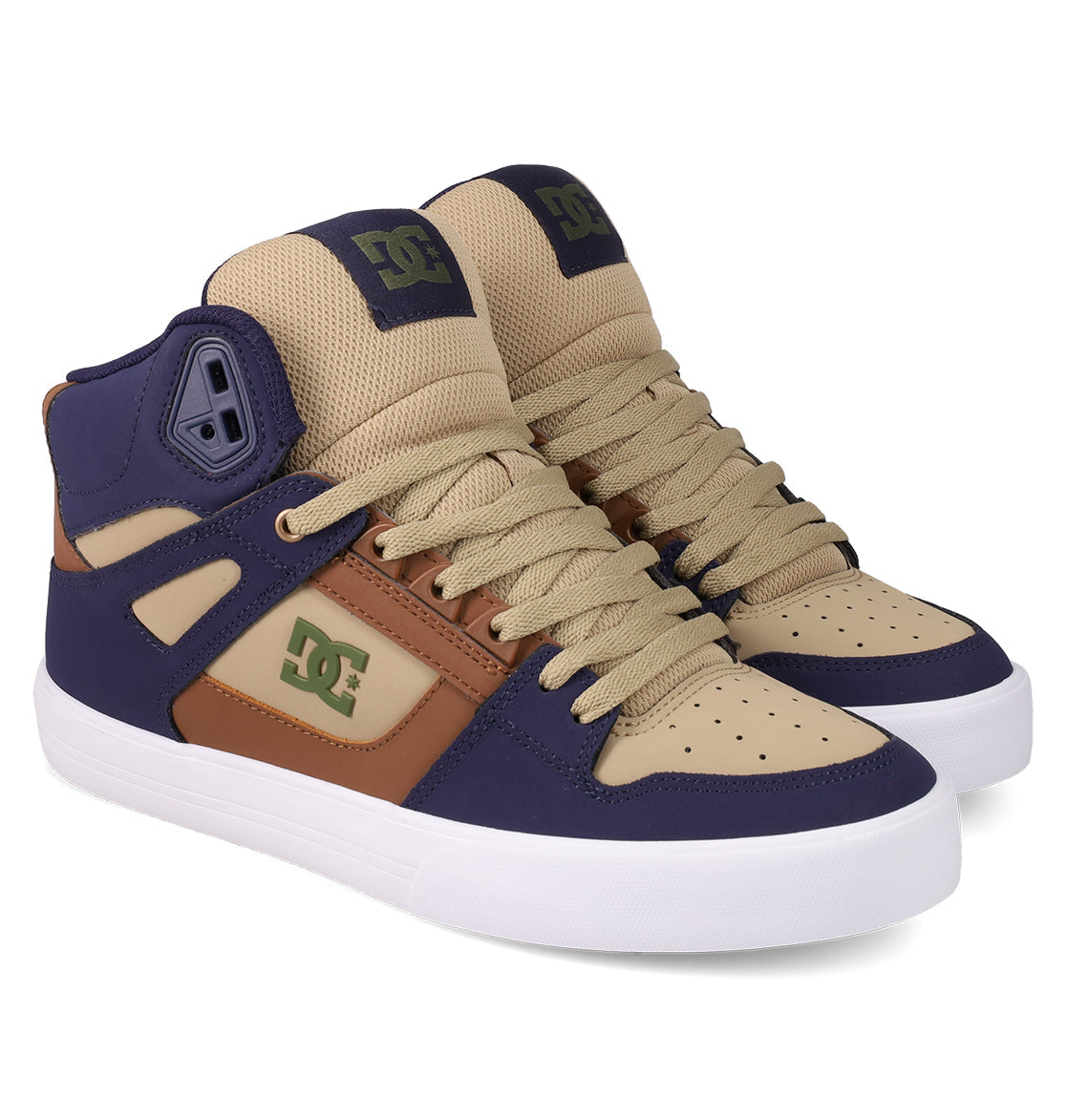 Men's Pure High Top WC Shoes - Navy/Tan/Brown | DC Shoes