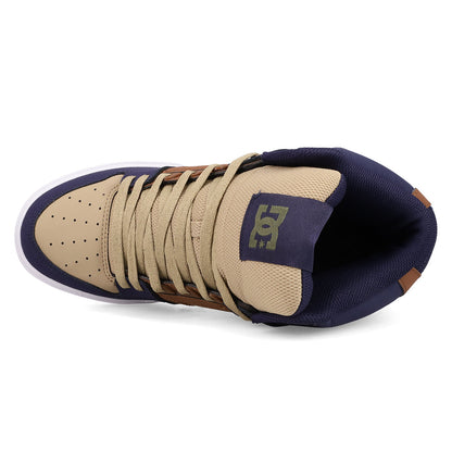 Men's Pure High Top WC Shoes - Navy/Tan/Brown | DC Shoes