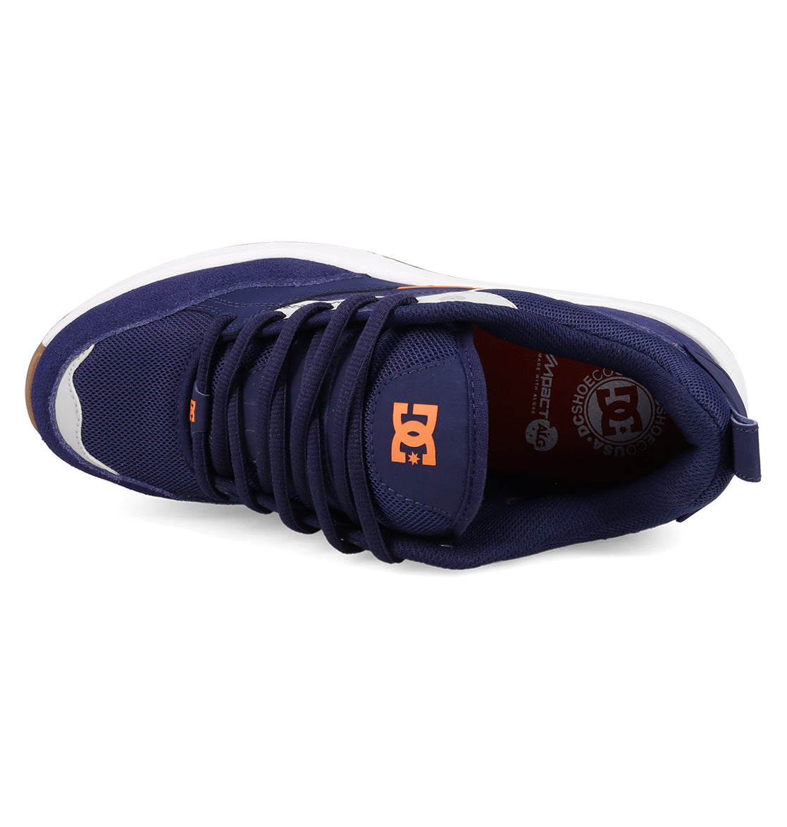 Men's DC Ascend Skate Shoes - Navy/Grey/Orange | DC Shoes