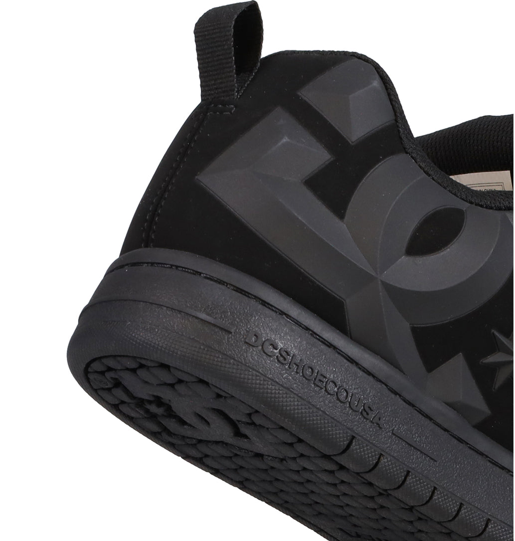 Men's Court Graffik Beveled Shoes - Black/Grey | DC Shoes