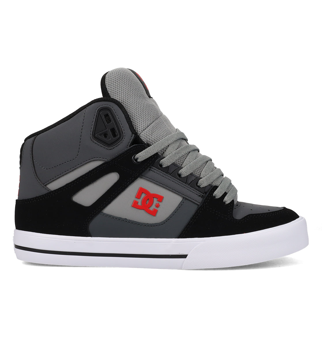 Men's Pure High Shoes - Grey/Black/Red | DC Shoes