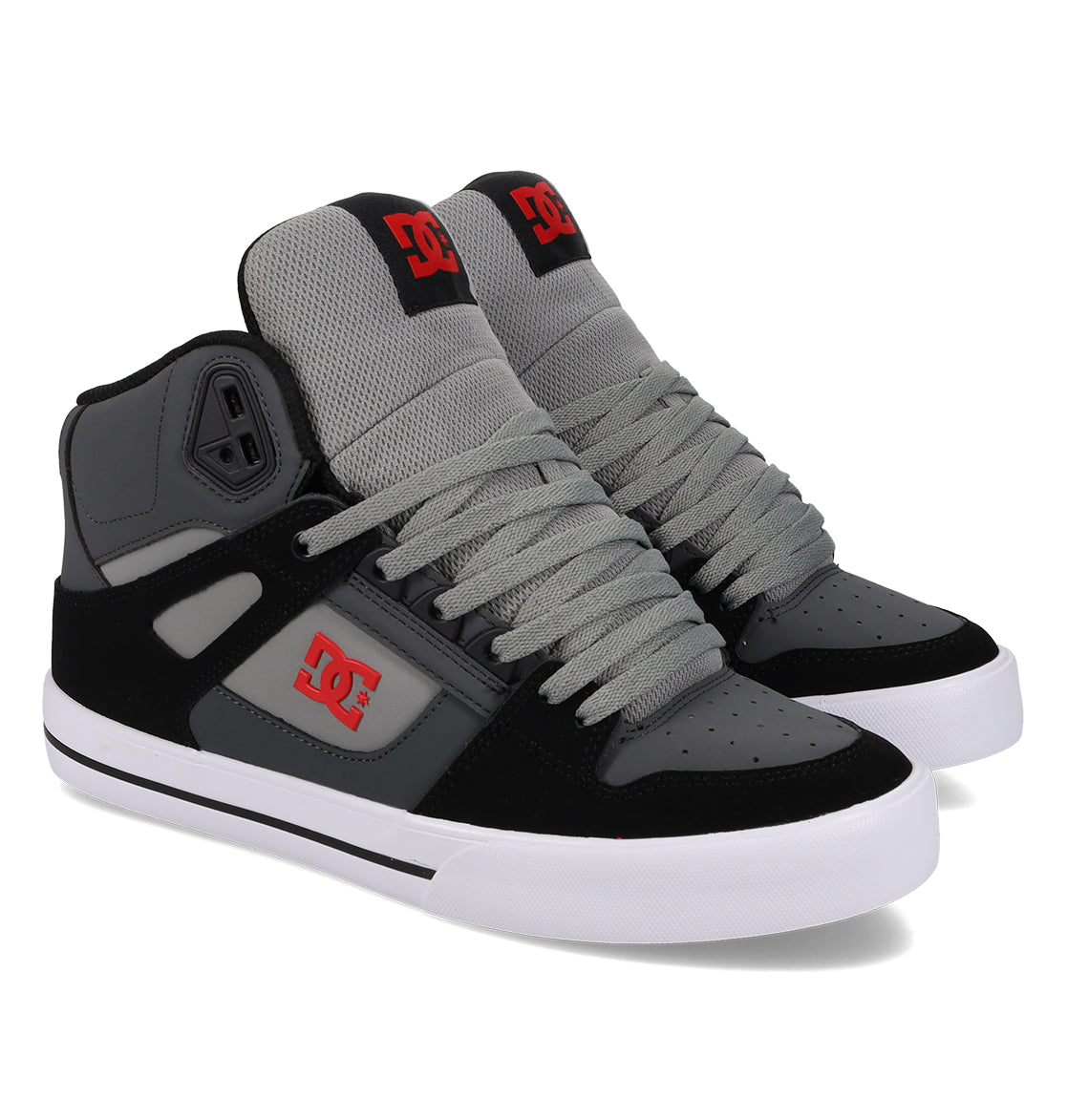 Men's Pure High Shoes - Grey/Black/Red | DC Shoes
