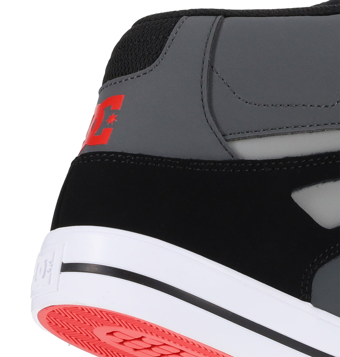 Men's Pure High Shoes - Grey/Black/Red | DC Shoes