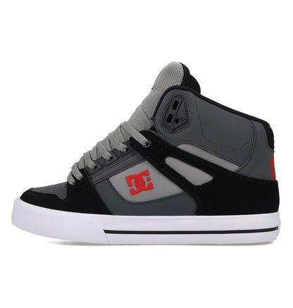 Men's Pure High Shoes - Grey/Black/Red | DC Shoes