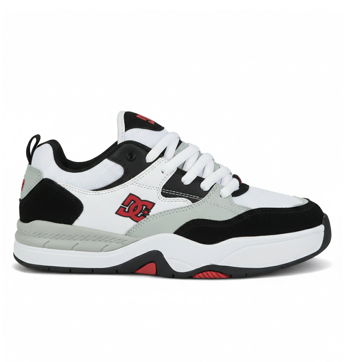 Men's Ascend Skate Shoes - White/Grey/Black/Red | DC Shoes
