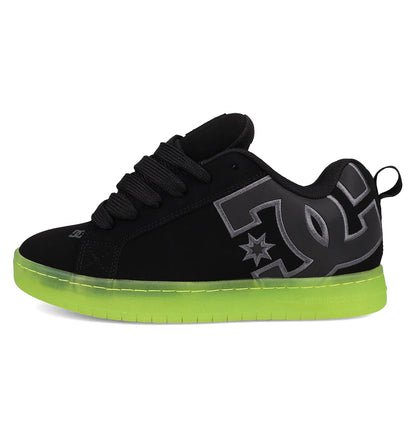 Men's Court Graffik SE Shoes - Black/Lime | DC Shoes