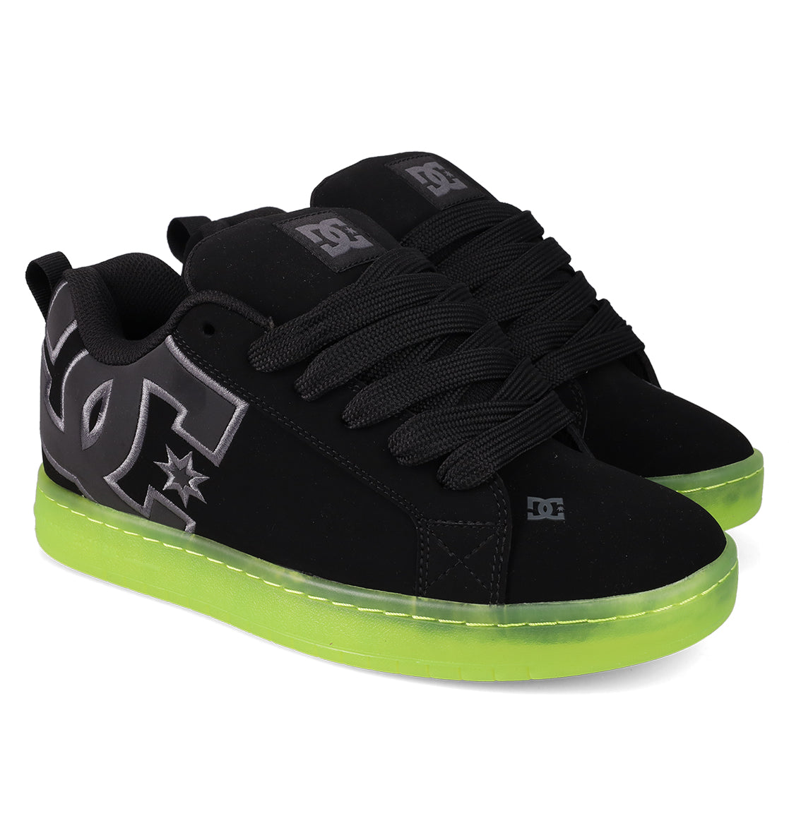 Men's Court Graffik SE Shoes - Black/Lime | DC Shoes