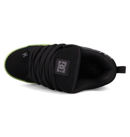 Men's Court Graffik SE Shoes - Black/Lime | DC Shoes