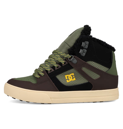 Men's Pure High-Top Winterized Boots - Olive/Brown/Black | DC Shoes