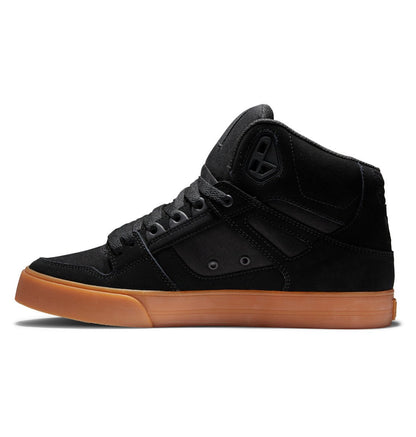 Men's Pure High-Top Shoes - Black/Gum | DC Shoes