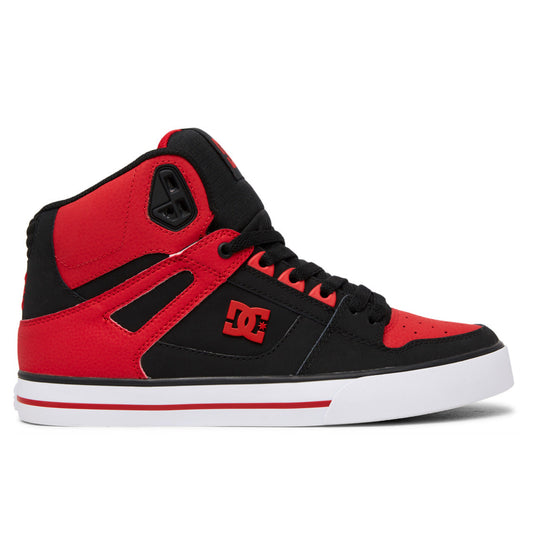 Men's Pure High-Top Shoes - Fiery Red/White/Black | DC Shoes