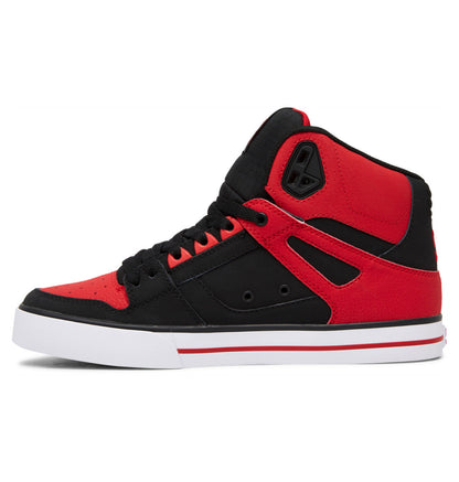 Men's Pure High-Top Shoes - Fiery Red/White/Black | DC Shoes