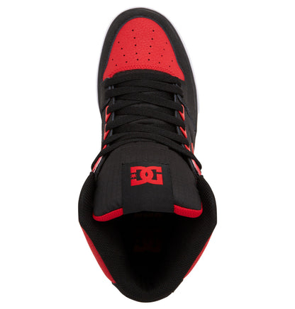 Men's Pure High-Top Shoes - Fiery Red/White/Black | DC Shoes