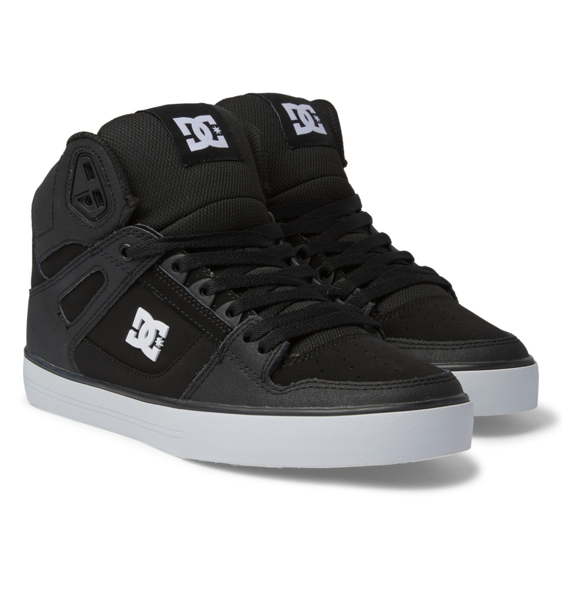Men's Pure High-Top Shoes - Black/Black/White | DC Shoes