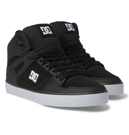 Men's Pure High-Top Shoes - Black/Black/White | DC Shoes