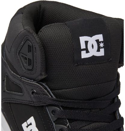 Men's Pure High-Top Shoes - Black/Black/White | DC Shoes