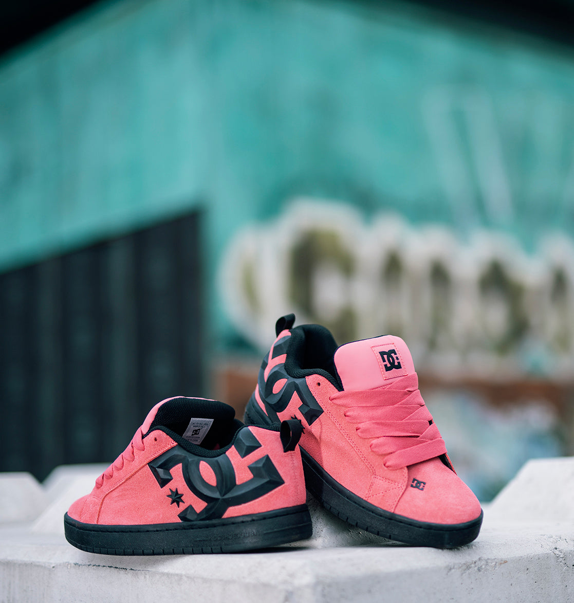 Men's Court Graffik Beveled Special Edition Shoes - Pink/Black | DC Shoes