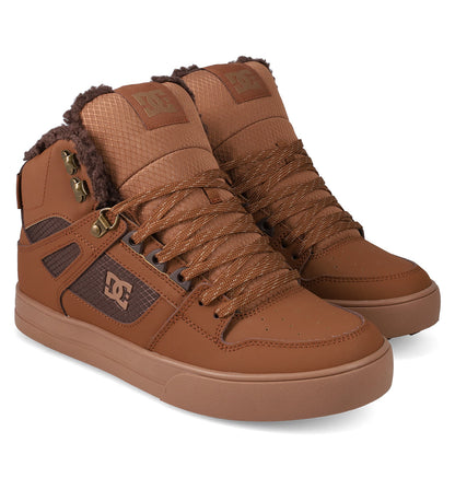 Men's Pure High-Top Winterized Boots - Brown/Dark Brown | DC Shoes
