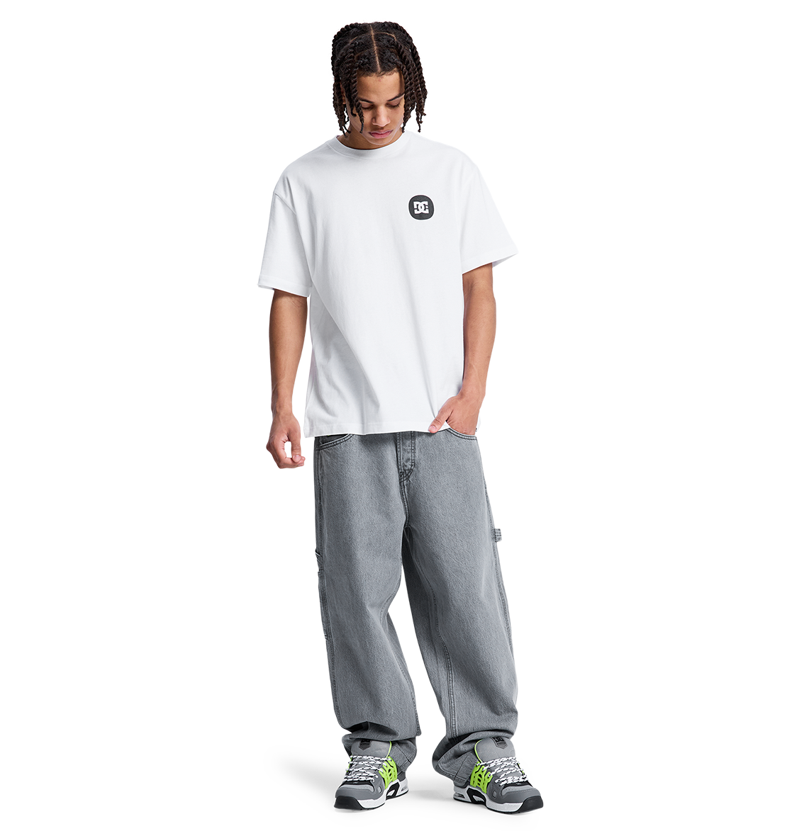 Men's Baggy Denim Carpenter Pants - Medium Grey | DC Shoes