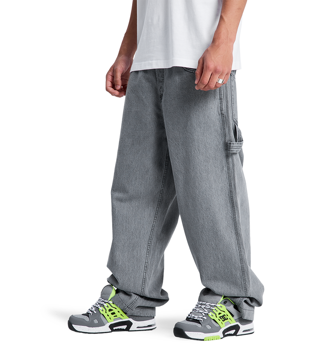 Men's Baggy Denim Carpenter Pants - Medium Grey | DC Shoes