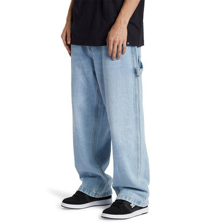 Men's Worker Baggy Carpenter Ril Jeans - Indigo Light | DC Shoes