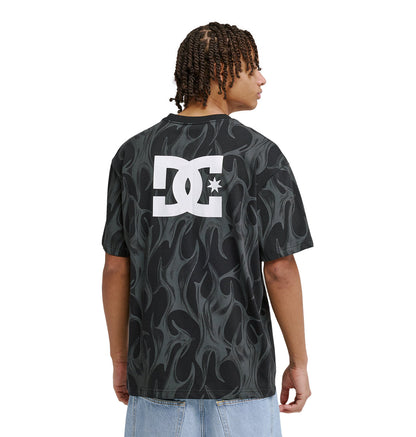 Men's DC Liquid Fuego Heritage Short Sleeve Shirt - Black | DC Shoes