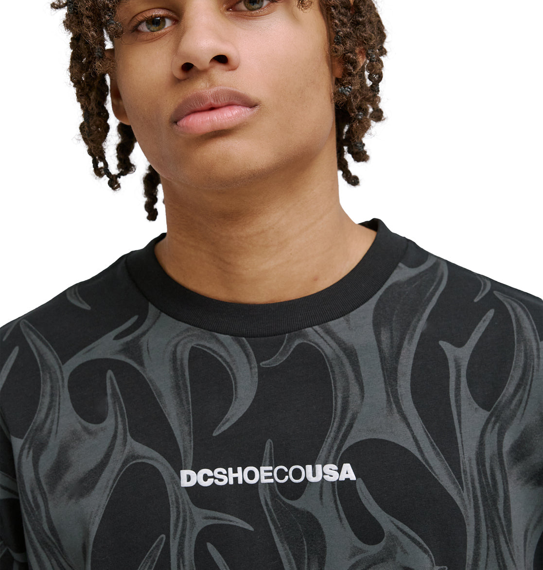 Men's DC Liquid Fuego Heritage Short Sleeve Shirt - Black | DC Shoes