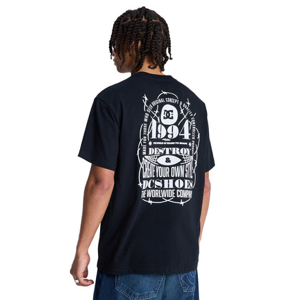 Men's Shape Or Destroy Heritage Short Sleeve Tee - Black | DC Shoes
