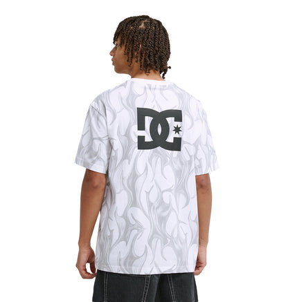 Men's DC Liquid Fuego Heritage Short Sleeve Shirt - White | DC Shoes