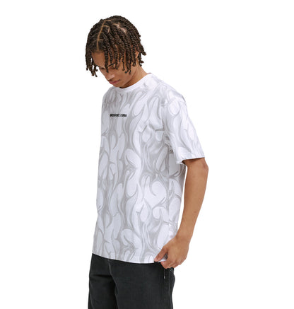 Men's DC Liquid Fuego Heritage Short Sleeve Shirt - White | DC Shoes