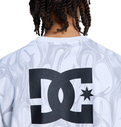 Men's DC Liquid Fuego Heritage Short Sleeve Shirt - White | DC Shoes