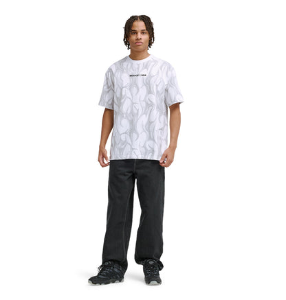 Men's DC Liquid Fuego Heritage Short Sleeve Shirt - White | DC Shoes