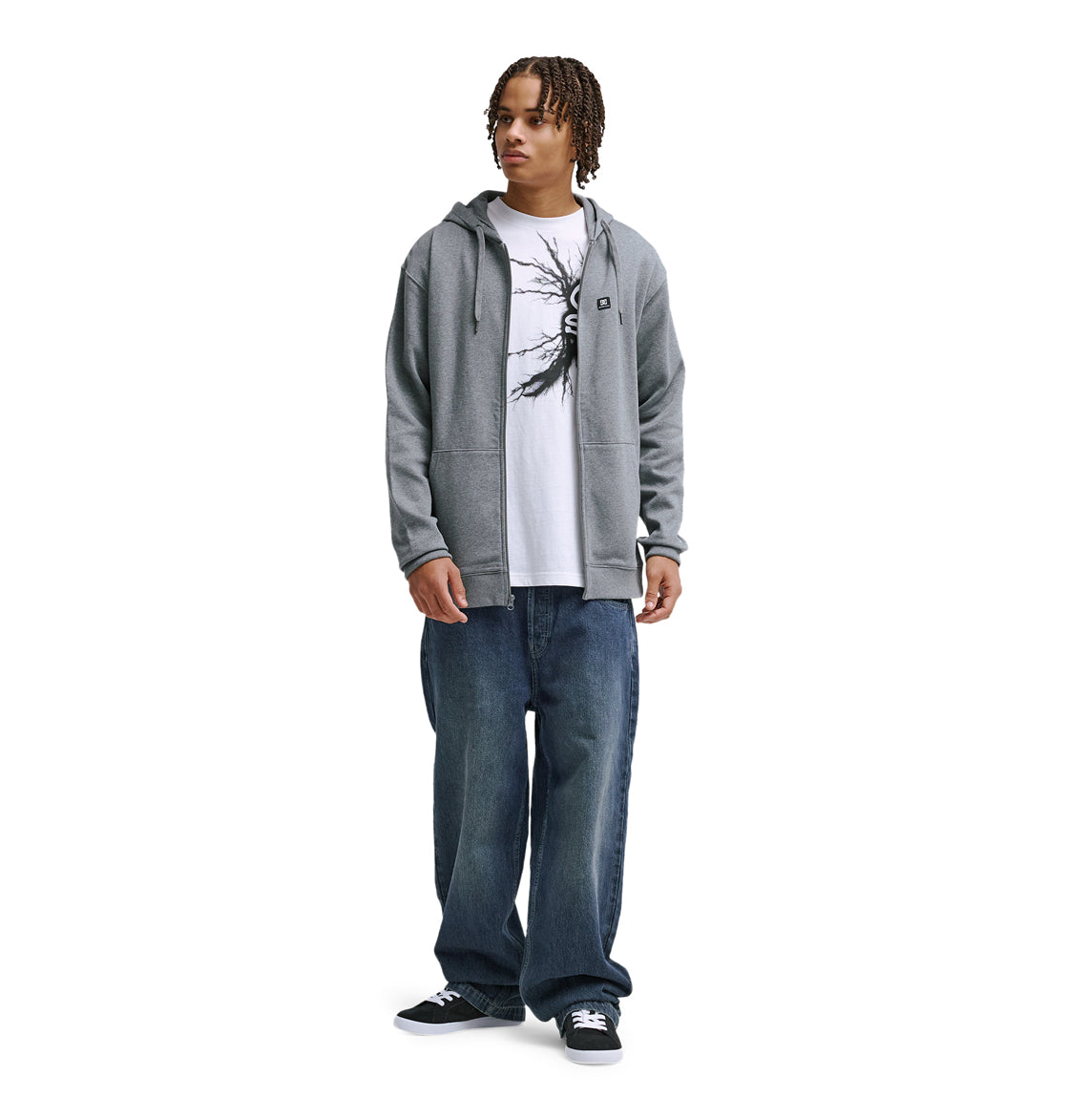 Men's Lorion Zip Hoodie - Dark Grey Heather | DC Shoes
