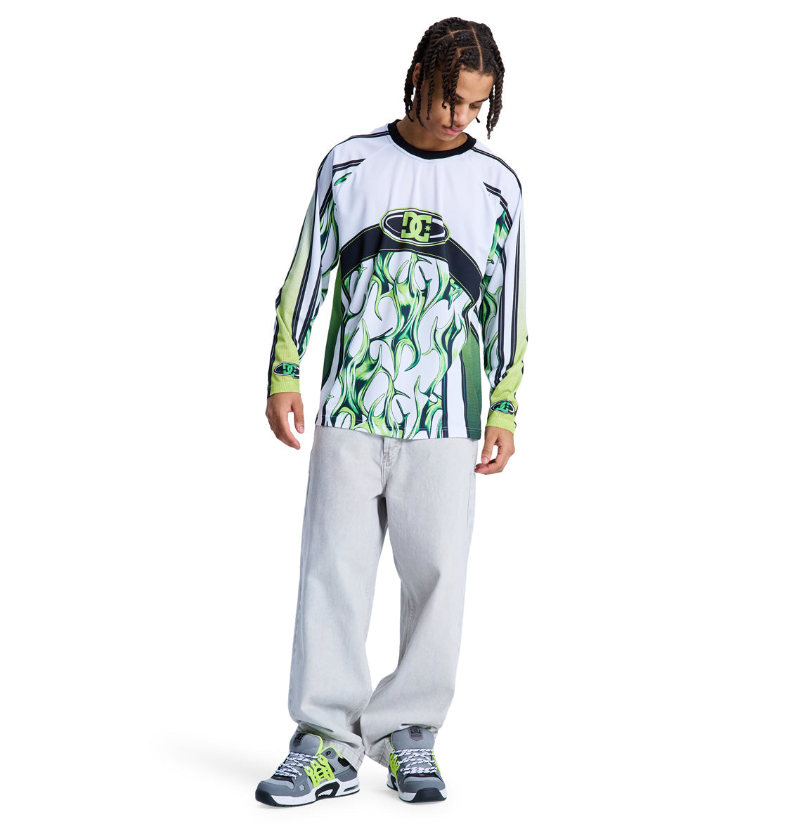 Men's Sylem 2 Long Sleeve Shirt - Lime Green | DC Shoes