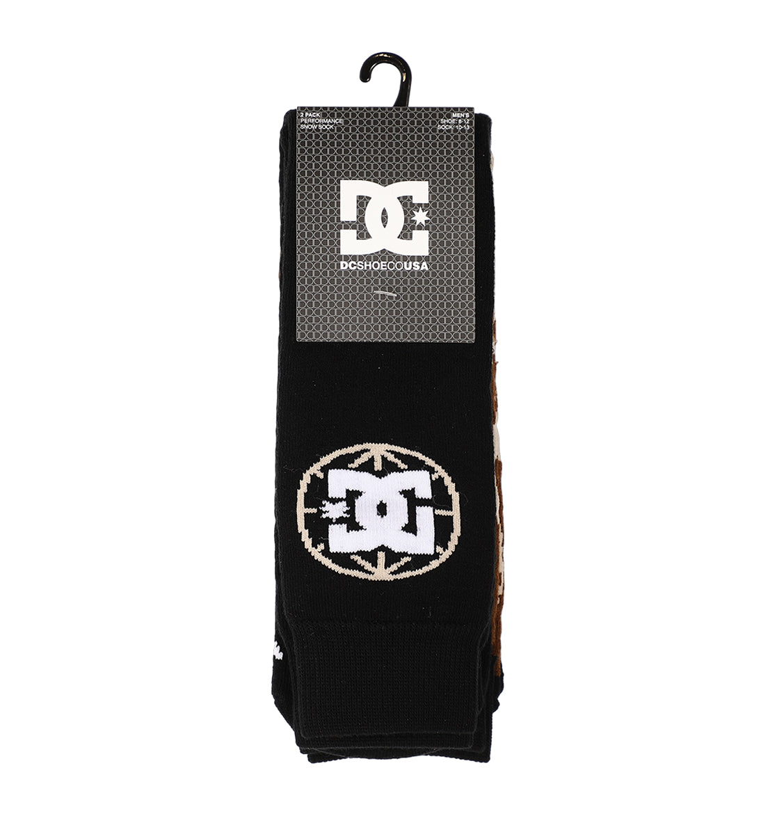 Performance Sock 2-Pack - Black/Brown | DC Shoes