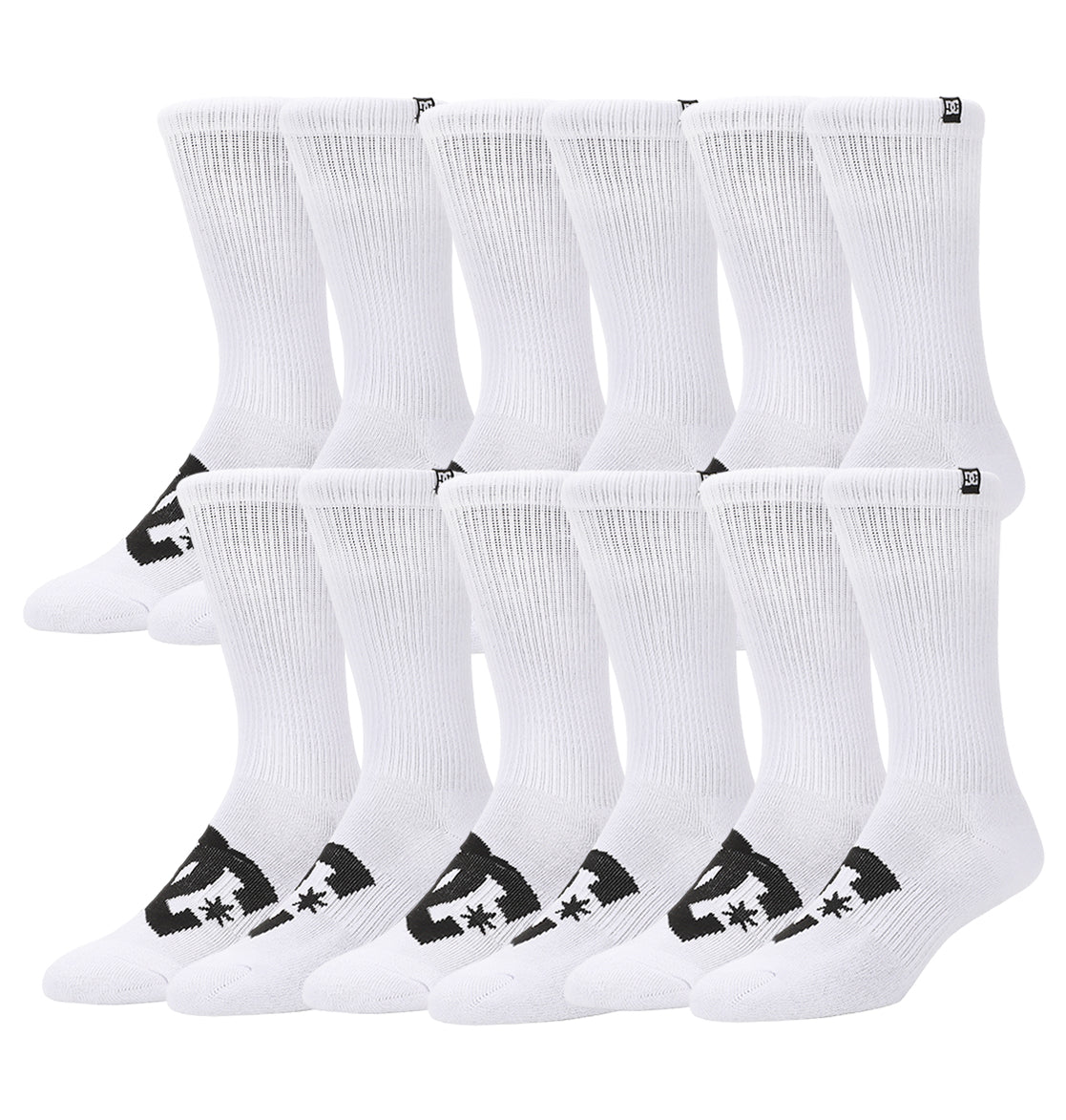 Logo Crew Sock 6-Pack - White | DC Shoes