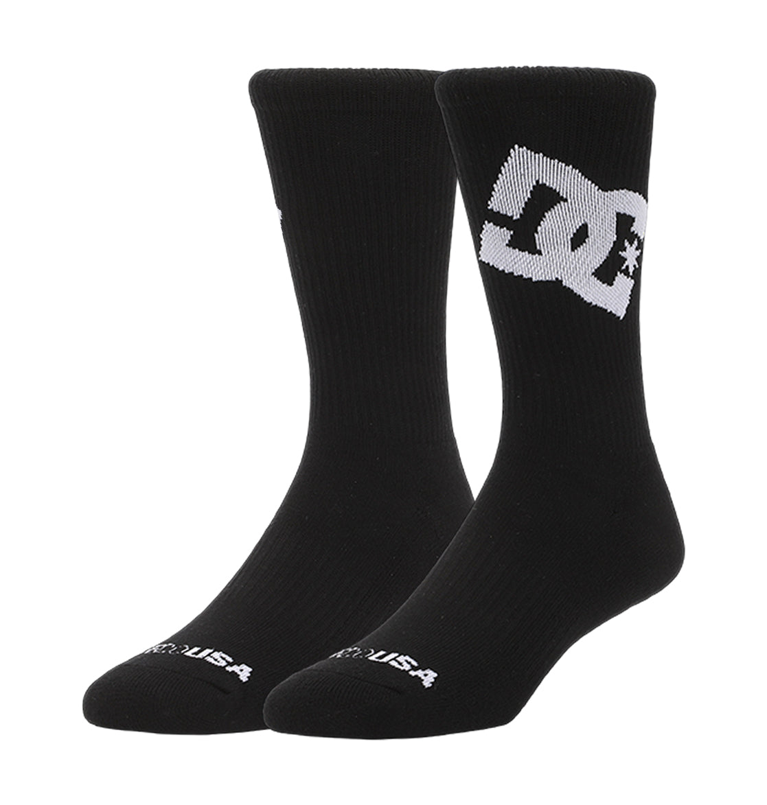 Graffik Logo Crew Sock 3-Pack - Black | DC Shoes