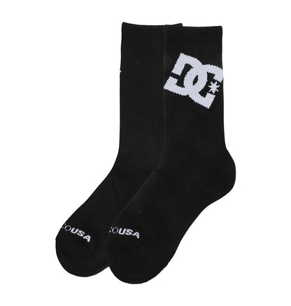 Graffik Logo Crew Sock 3-Pack - Black | DC Shoes
