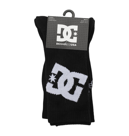 Graffik Logo Crew Sock 3-Pack - Black | DC Shoes