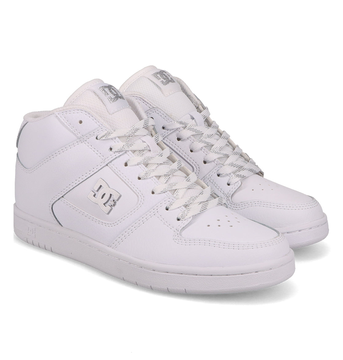 Women's Manteca 4 Hi High-Top Shoes - Mid Wht/Wht/Slv White Silver | DC Shoes