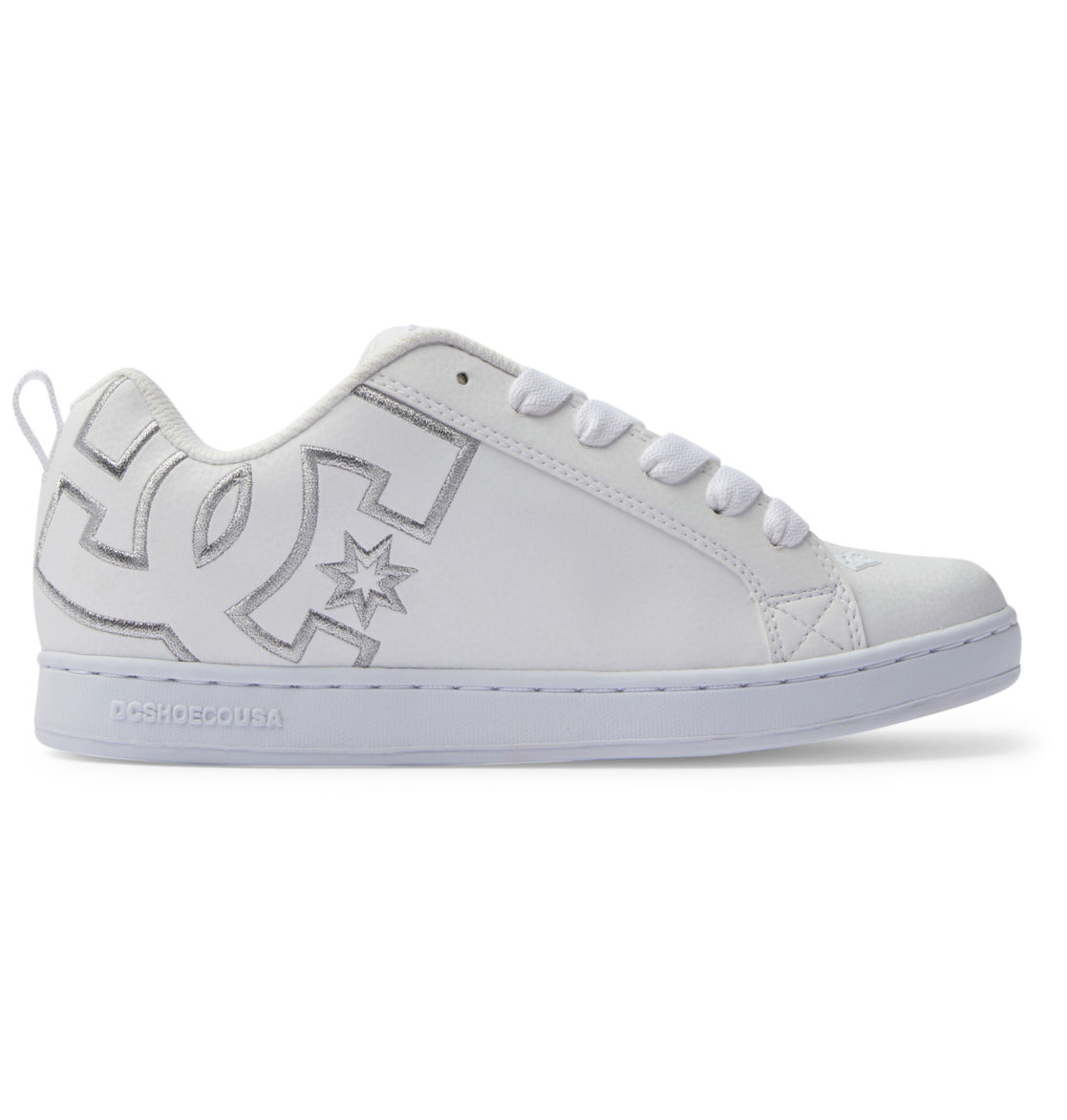 Women's Court Graffik Shoes - White/M Silver | DC Shoes