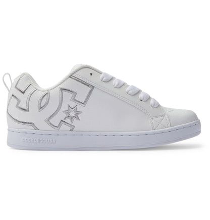 Women's Court Graffik Shoes - White/M Silver | DC Shoes