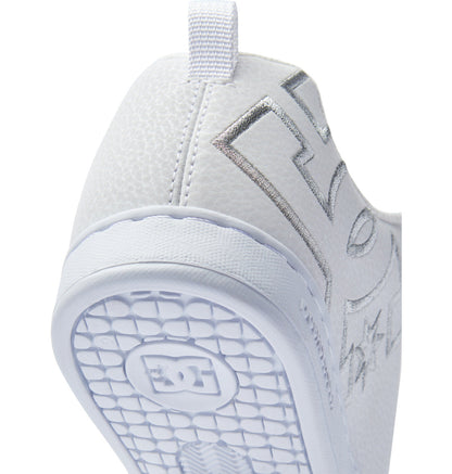 Women's Court Graffik Shoes - White/M Silver | DC Shoes