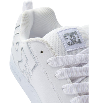 Women's Court Graffik Shoes - White/M Silver | DC Shoes