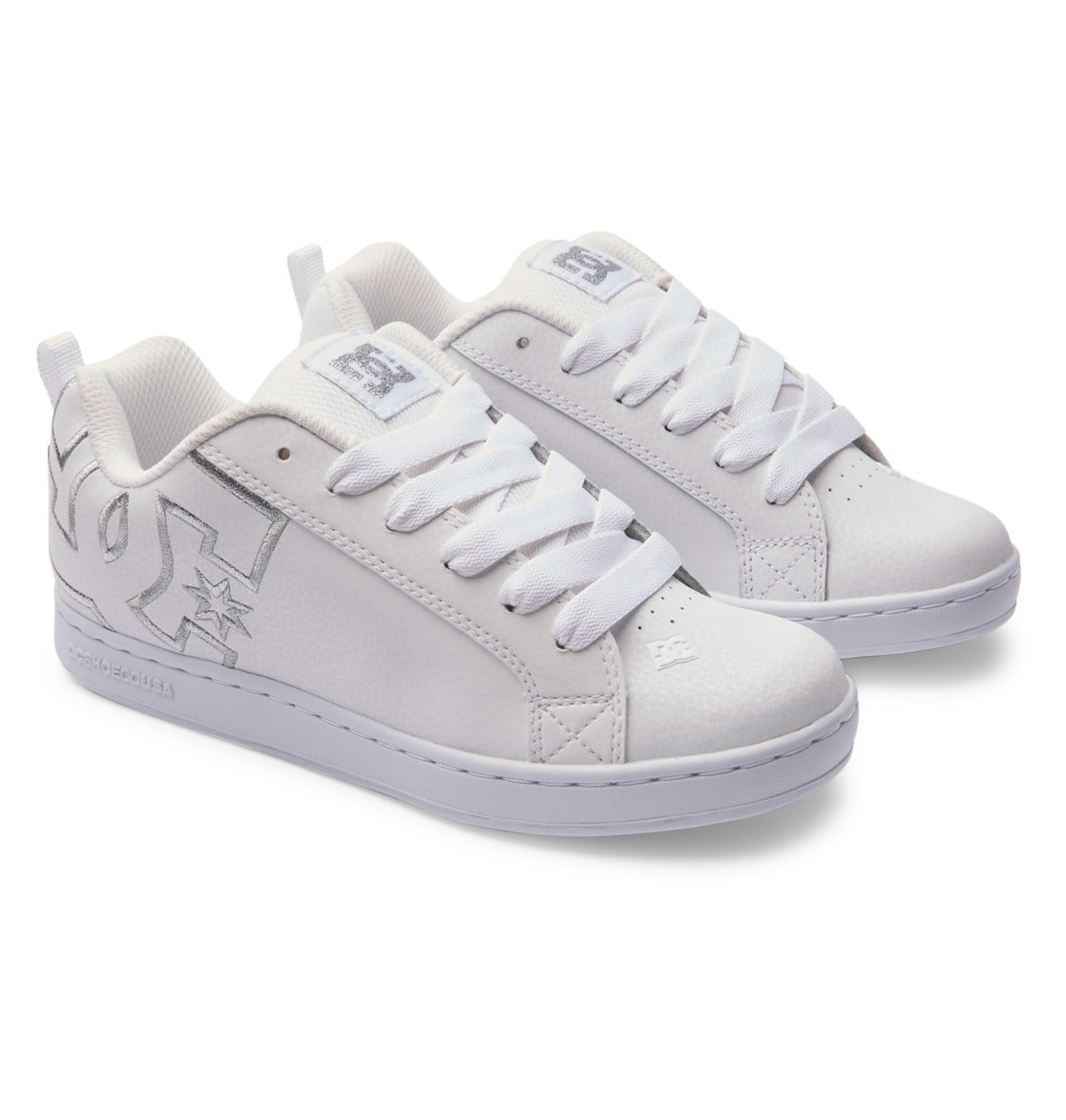 Women's Court Graffik Shoes - White/M Silver | DC Shoes